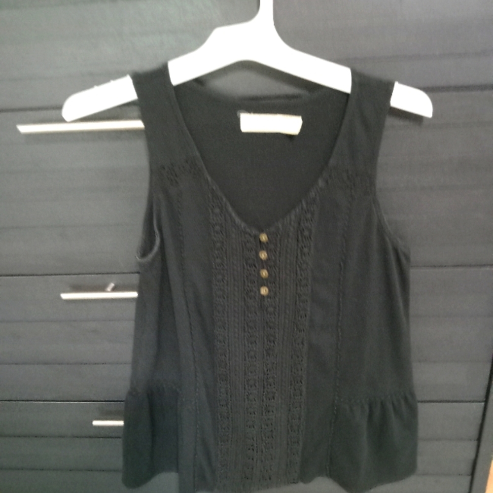 Faded Glory Black Fitted Tank Top